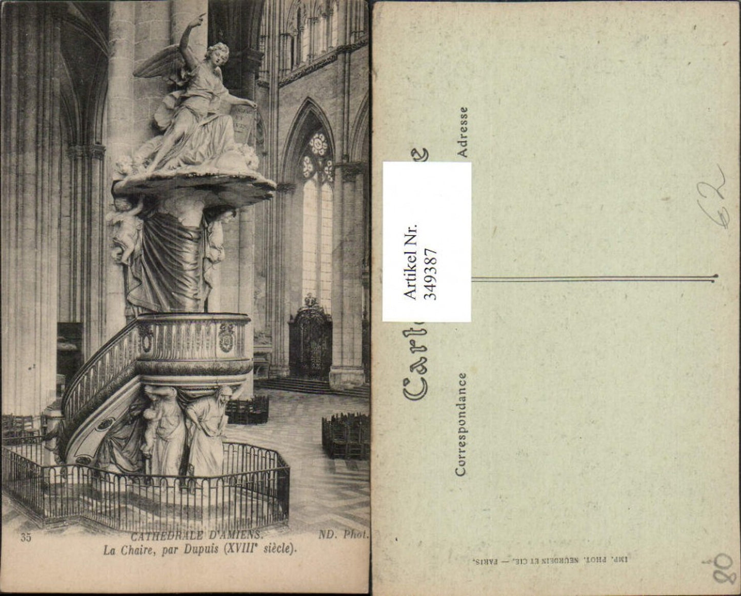 349387,Picardie Somme Amiens Cathedrale La Chaire Kirche Kanzel