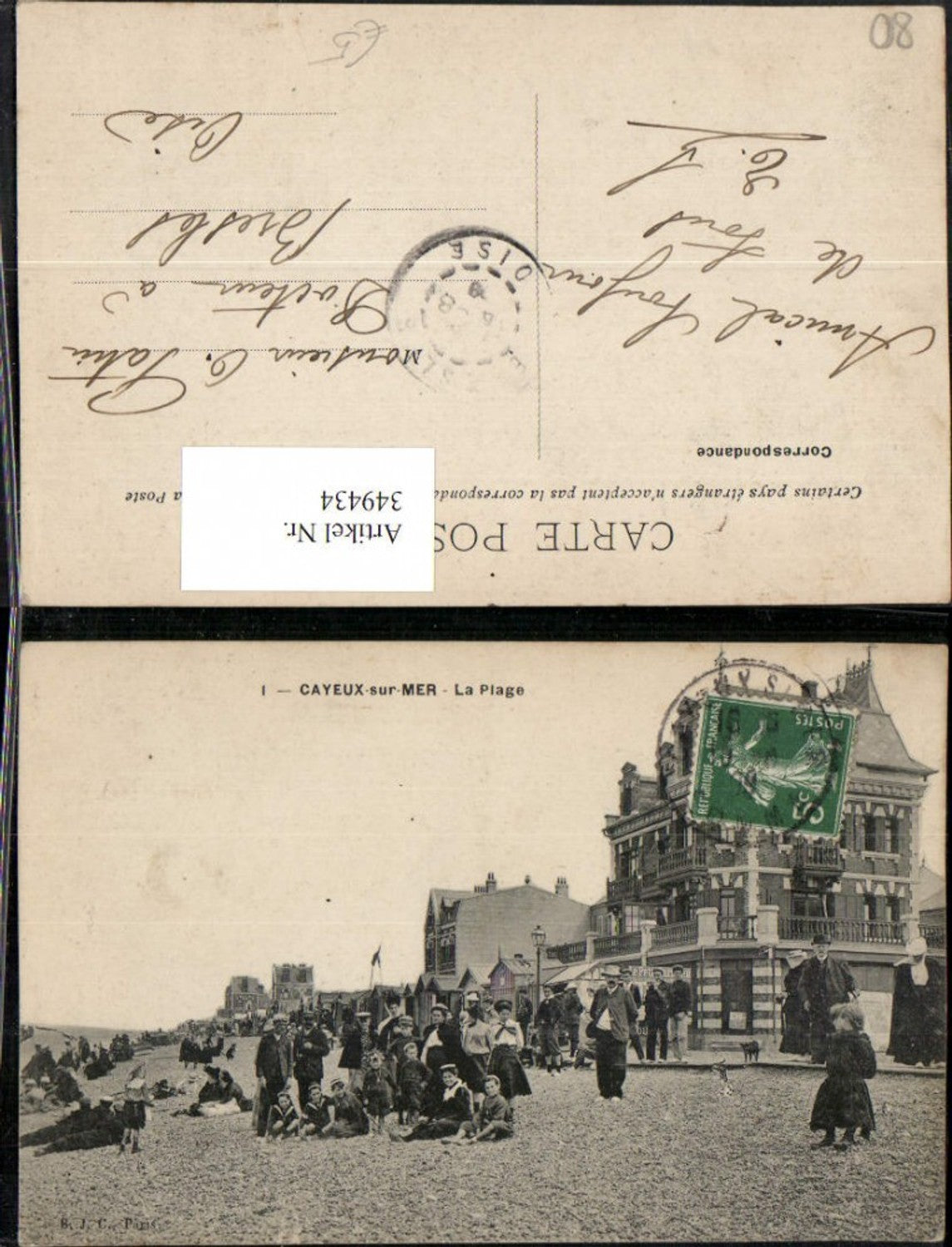 349434,Picardie Somme Cayeux-sur-Mer La Plage Strand Strandleben