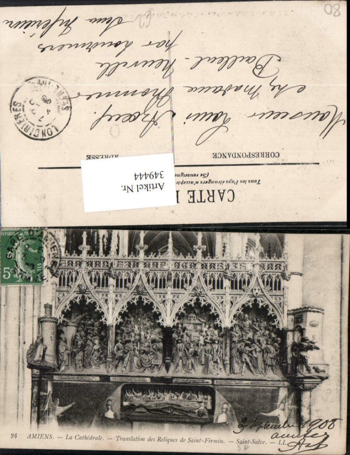 349444,Picardie Somme Amiens La Cathedrale Translation des Reliques de Saint-Firmin