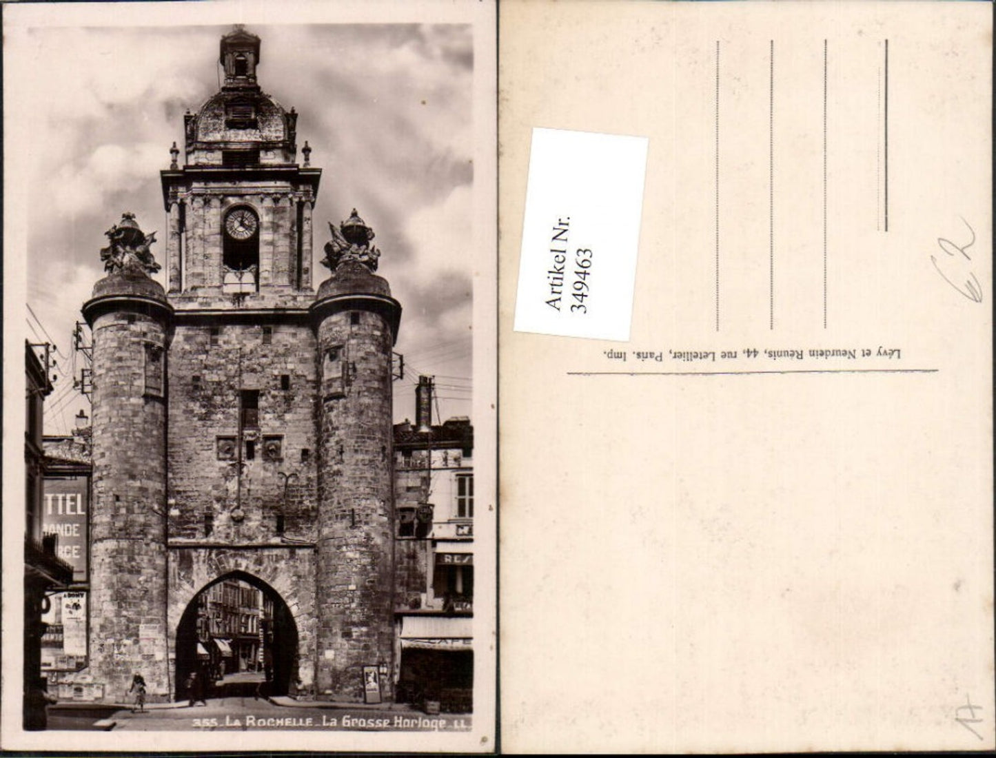 349463,Poitou-Charentes Charente-Maritime La Rochelle La Grosse Horloge Uhr Tor