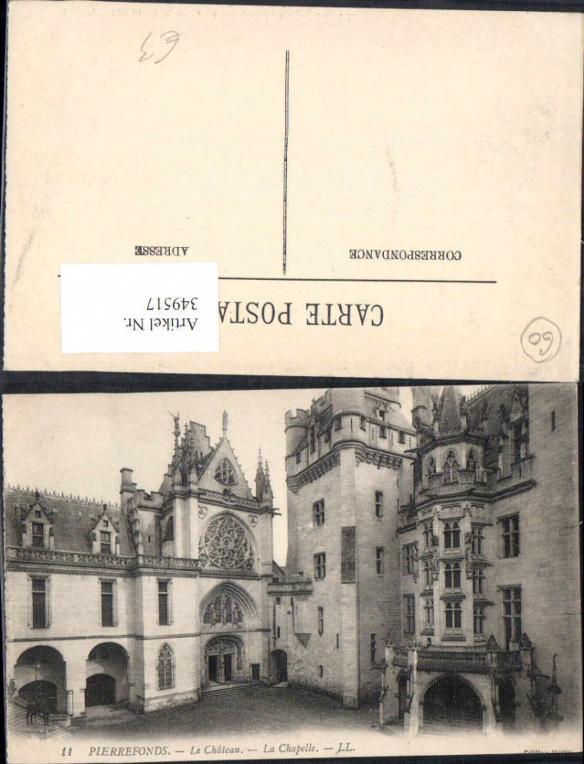 349517,Picardie Oise Pierrefonds Chateau Schloss La Chapelle Kapelle Kirche