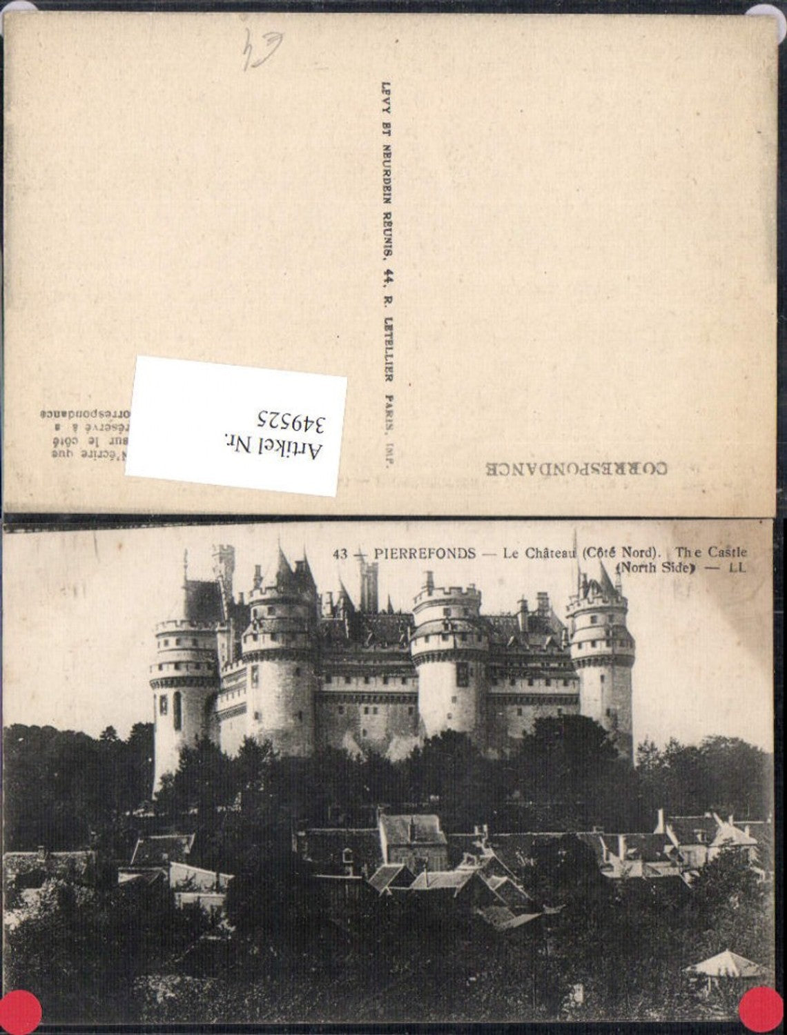 349525,Picardie Oise Pierrefonds Chateau Schloss Cote Nord