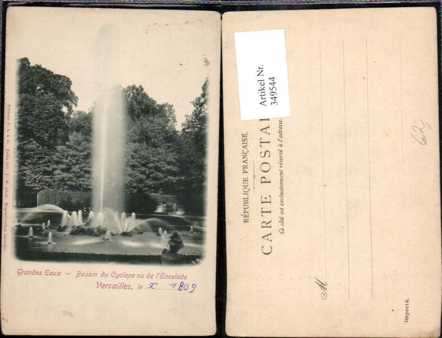 349544,Ile-de-France Yvelines Versailles Grandes Eaux Bassin du Cyclope ou de l Enclade Springbrunnnen