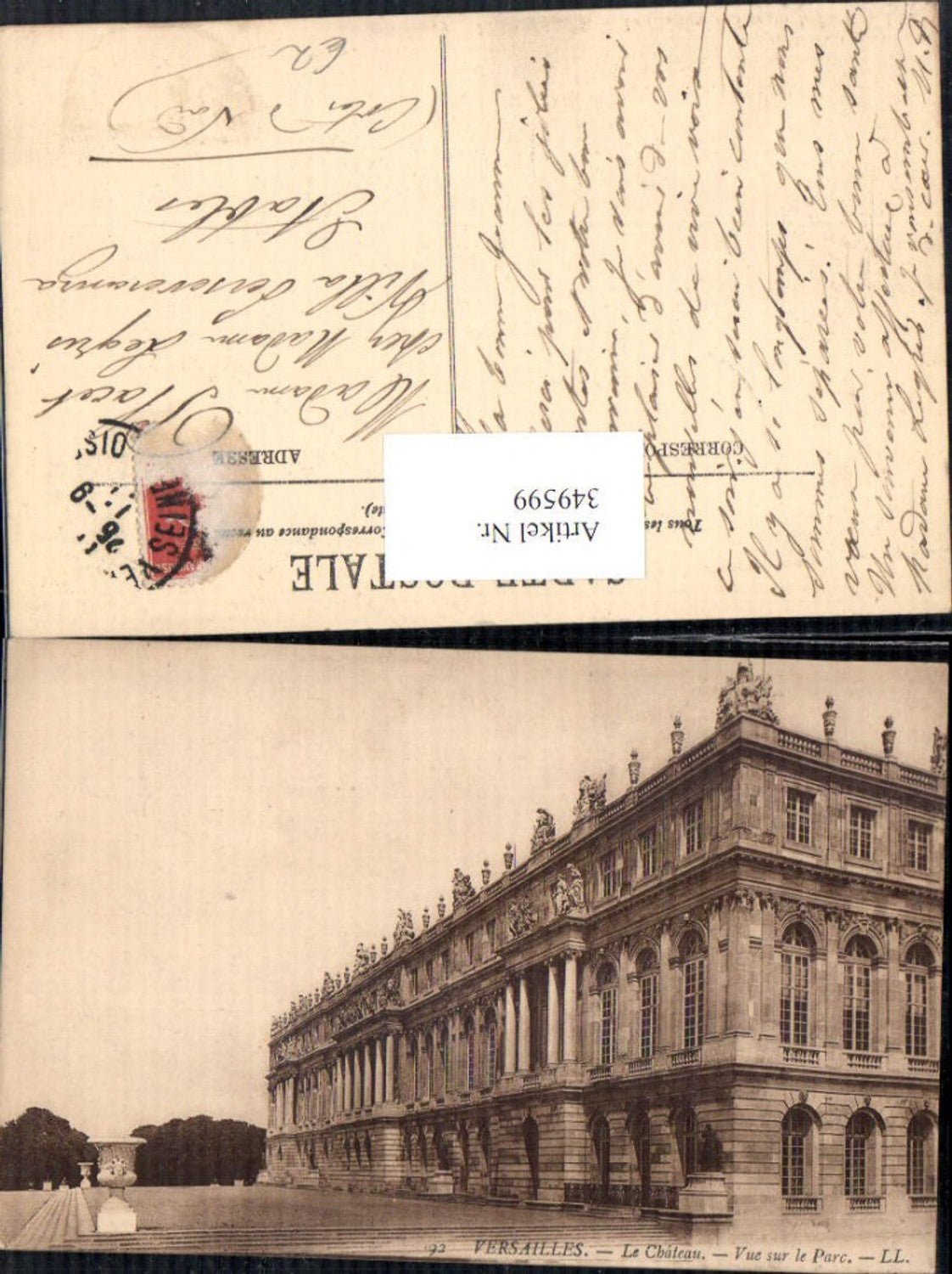 349599,Ile-de-France Yvelines Versailles le Chateau Vue sur le Parc Schloss