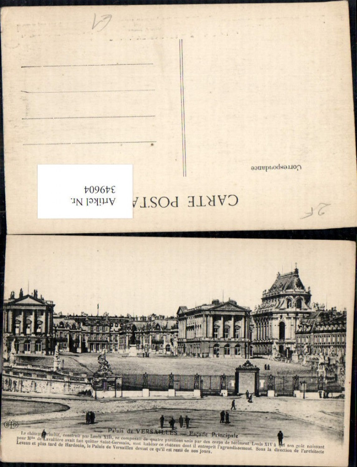 349604,Ile-de-France Yvelines Versailles Palais Facade Principale Schloss
