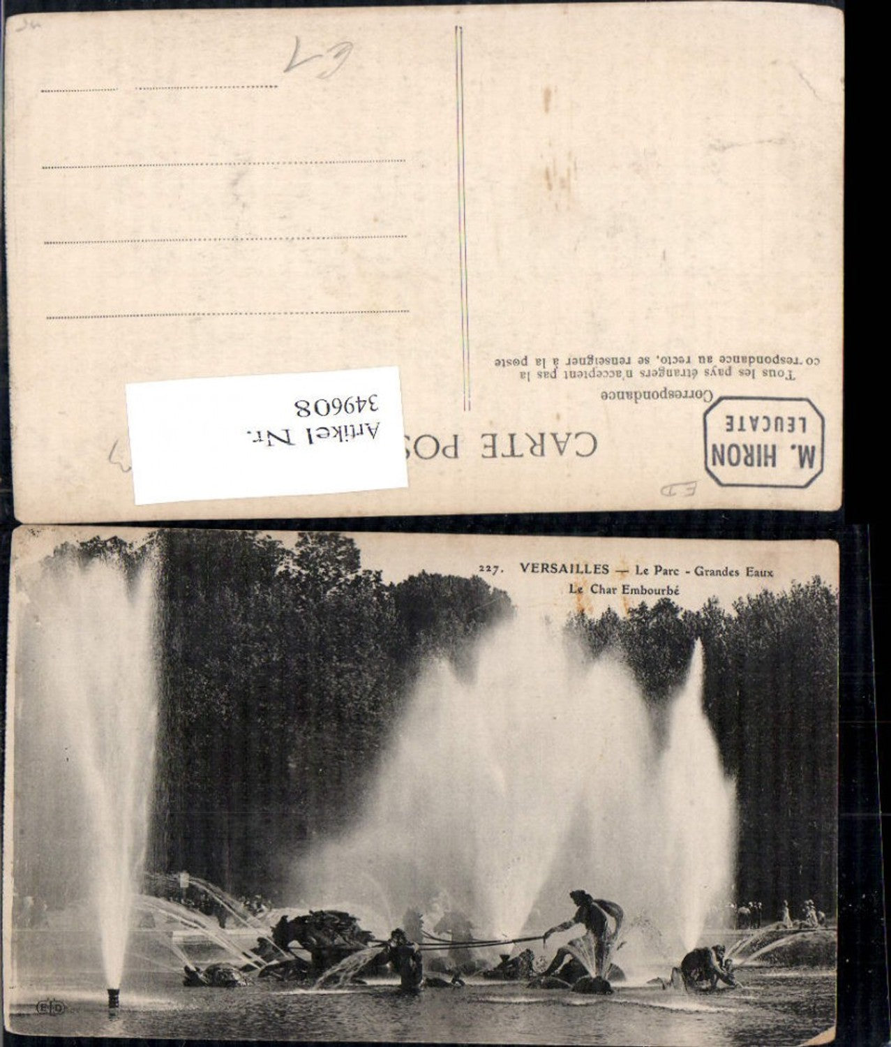 349608,Ile-de-France Yvelines Versailles Le Parc Grandes Eaux Le Char Embourbe Springbrunnen