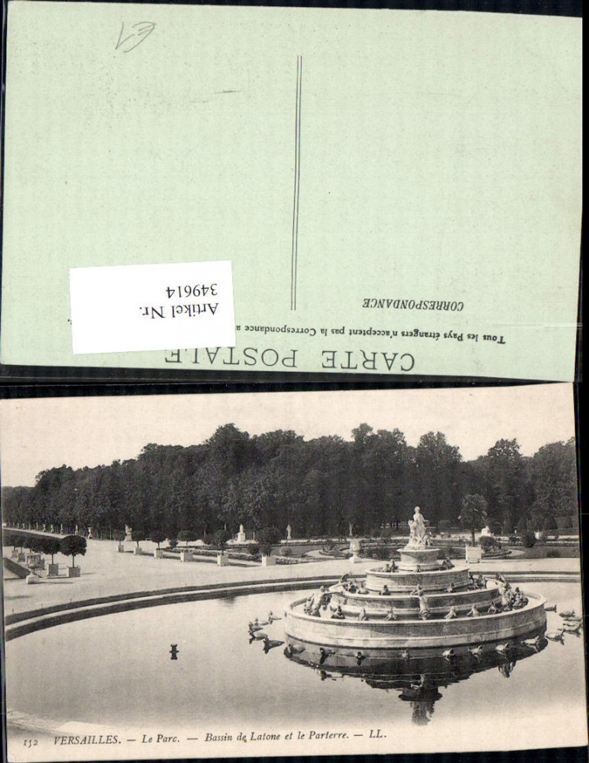349614,Ile-de-France Yvelines Versailles Le Parc Bassin de Latone et le Parterre Brunnen