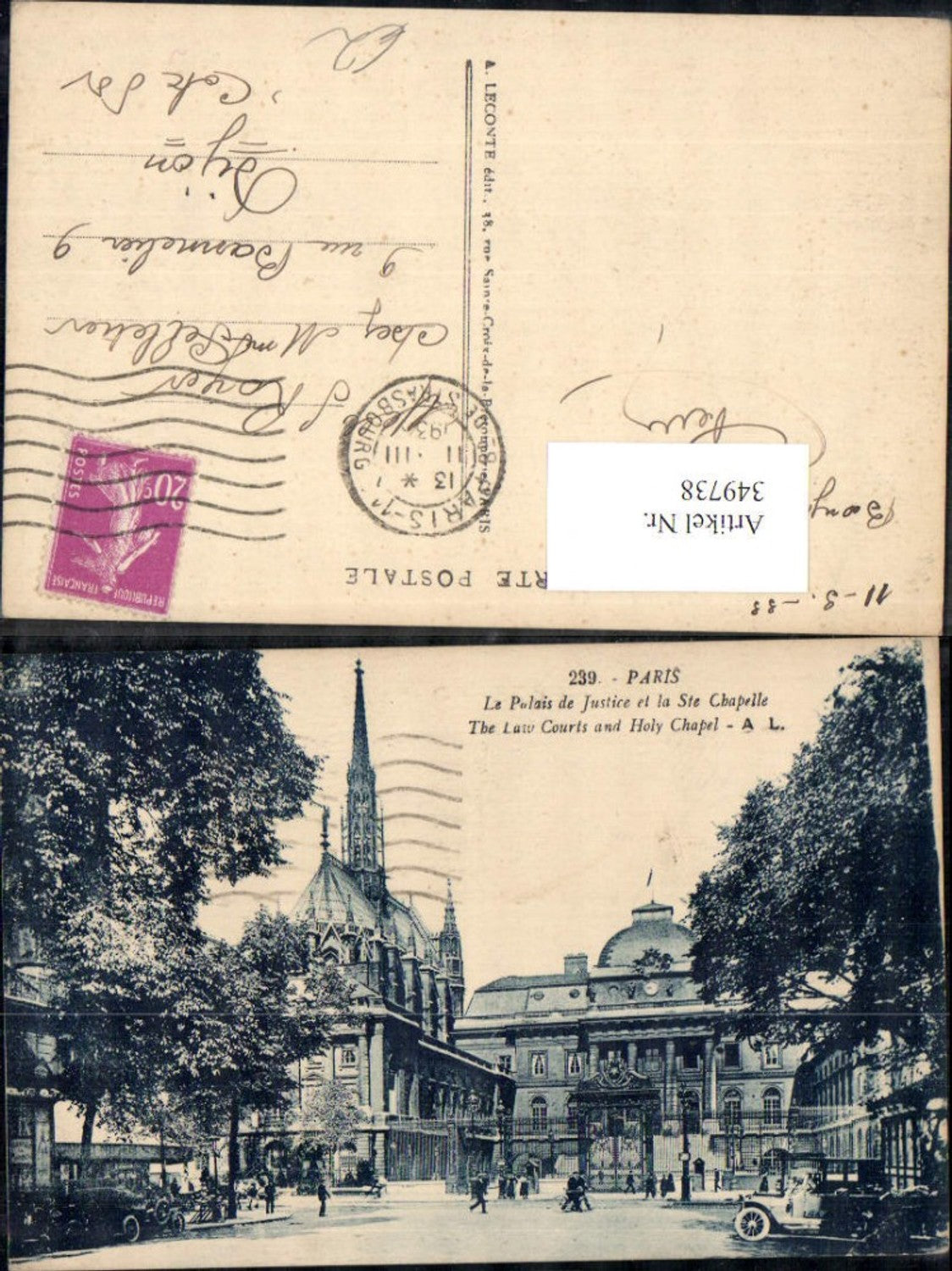 349738,Ile-de-France Paris Le Palais de Justice et la Ste Chapelle Justizpalast Kapelle Kirche