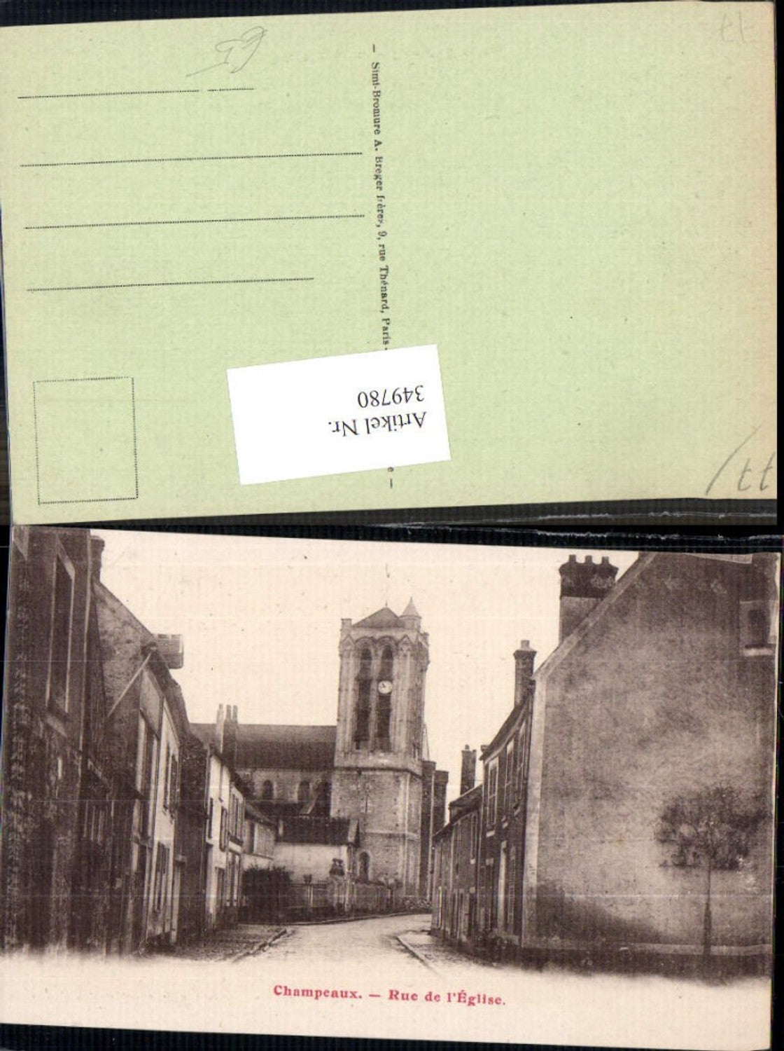 349780,Ile-de-France Seine-et-Marne Champeaux Rue de l Eglise Kirche