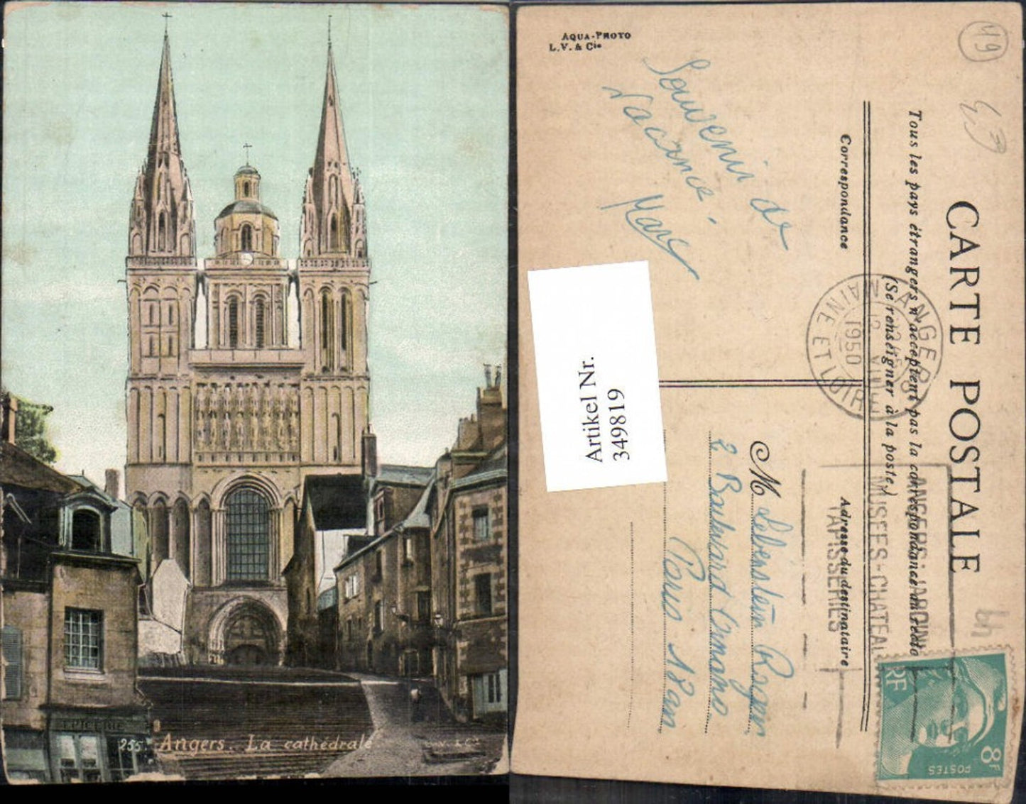 349819,Pays de la Loire Maine-et-Loire Angers La cathedrale Kathedrale Kirche