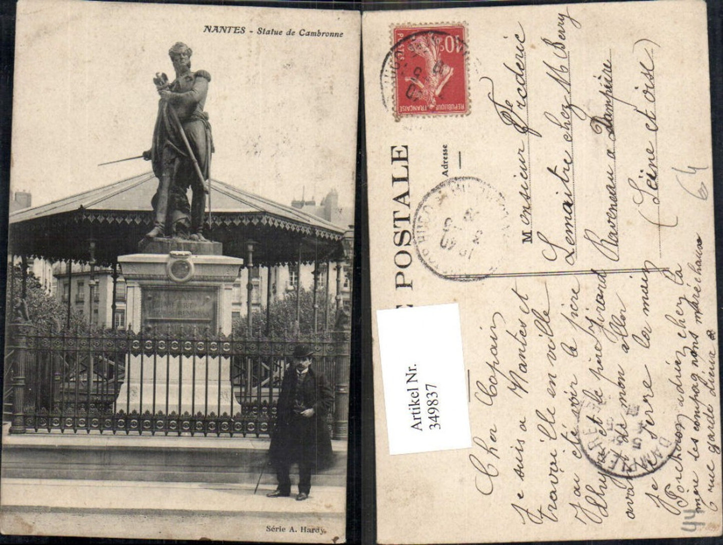 349837,Pays de la Loire Loire-Atlantique Nantes Statue de Cambronne Statue