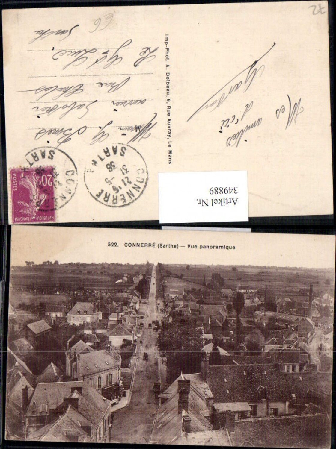349889,Pays de la Loire Sarthe Connerre Vue panoramique