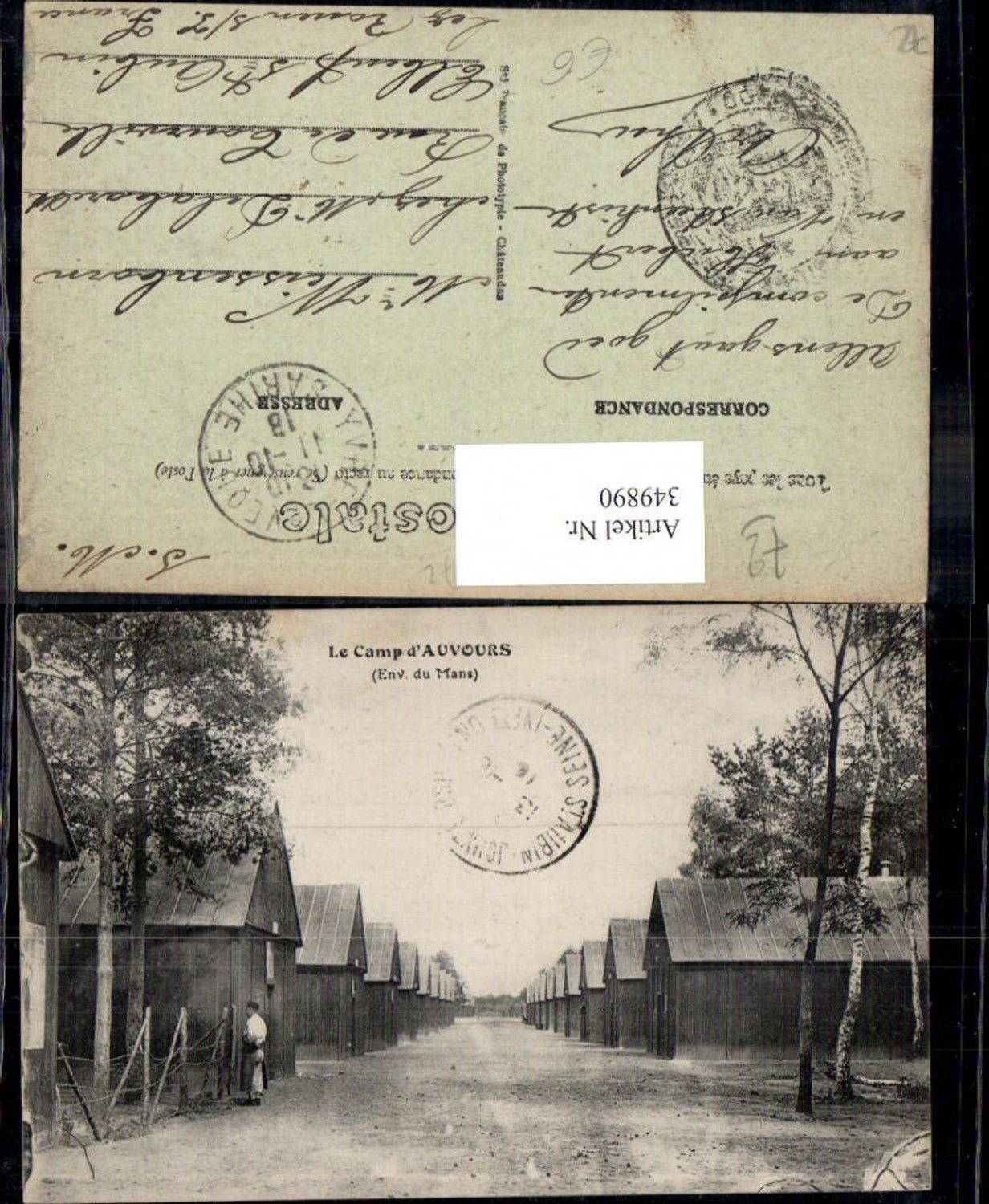 349890,Pays de la Loire Sarthe Le Camp d Auvours Env. du Mans Hütten Lager