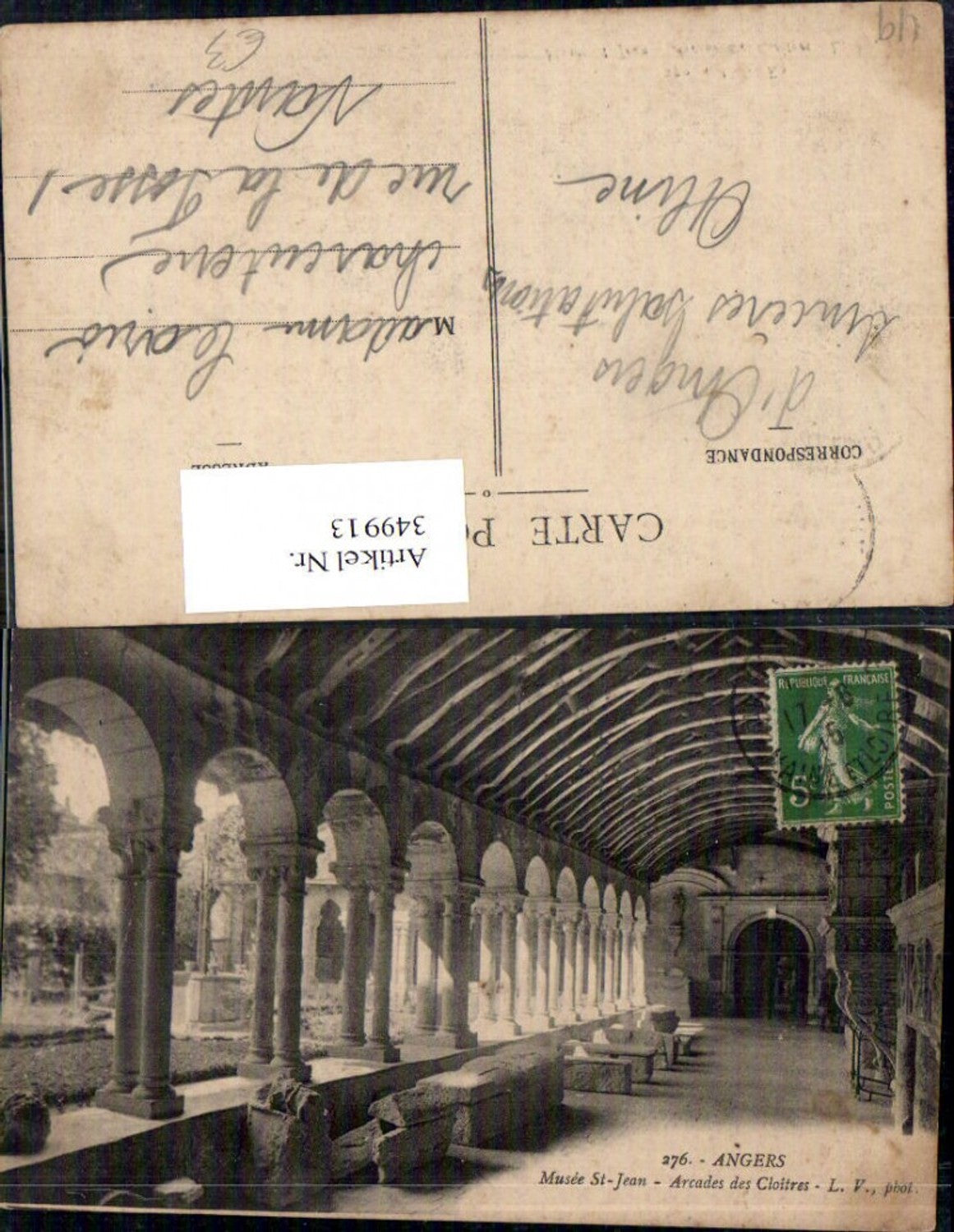 349913,Pays de la Loire Maine-et-Loire Angers Musee St-Jean Arcades des Cloitres