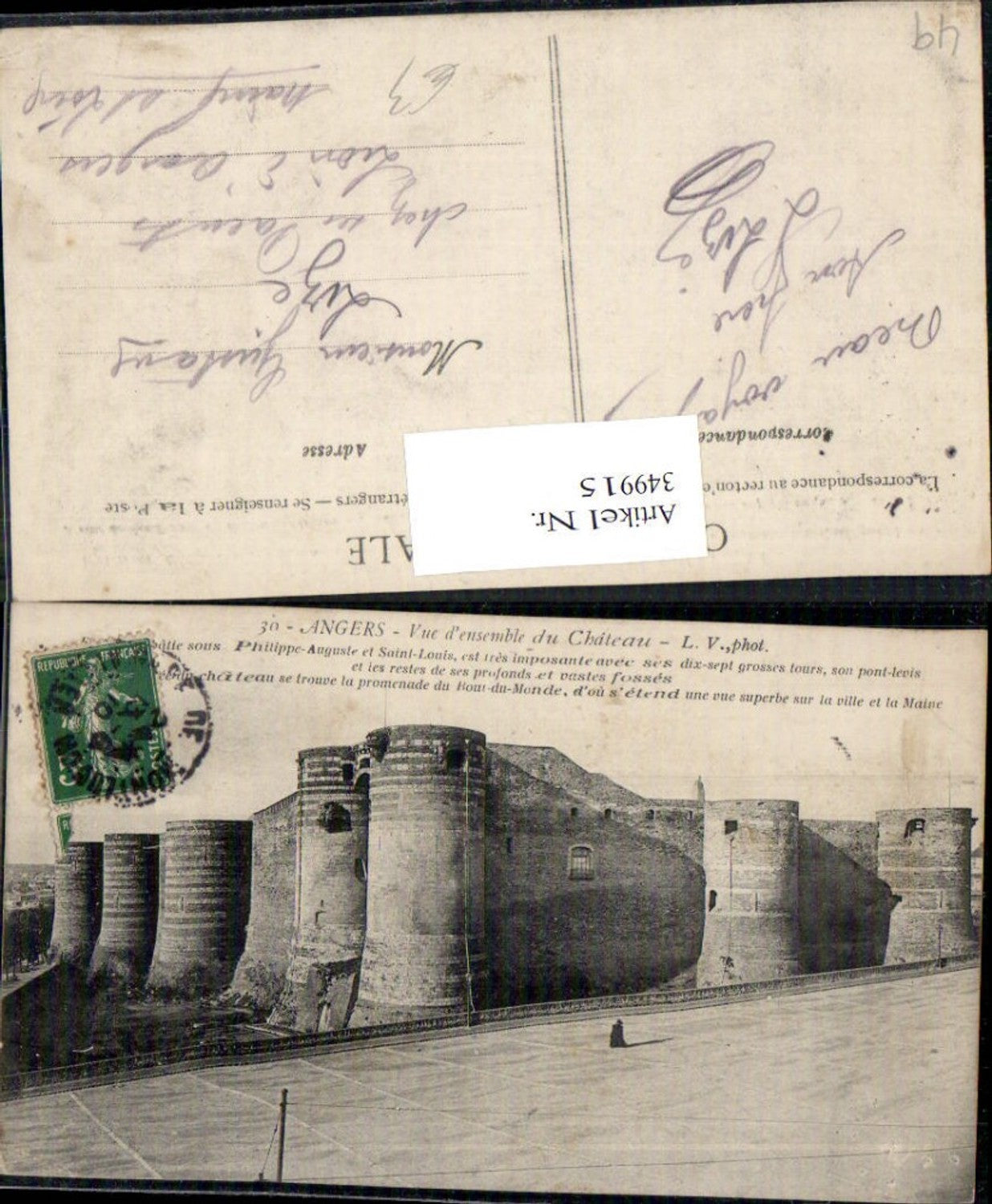 349915,Pays de la Loire Maine-et-Loire Angers Vue d Ensemble du Chateau Schloss