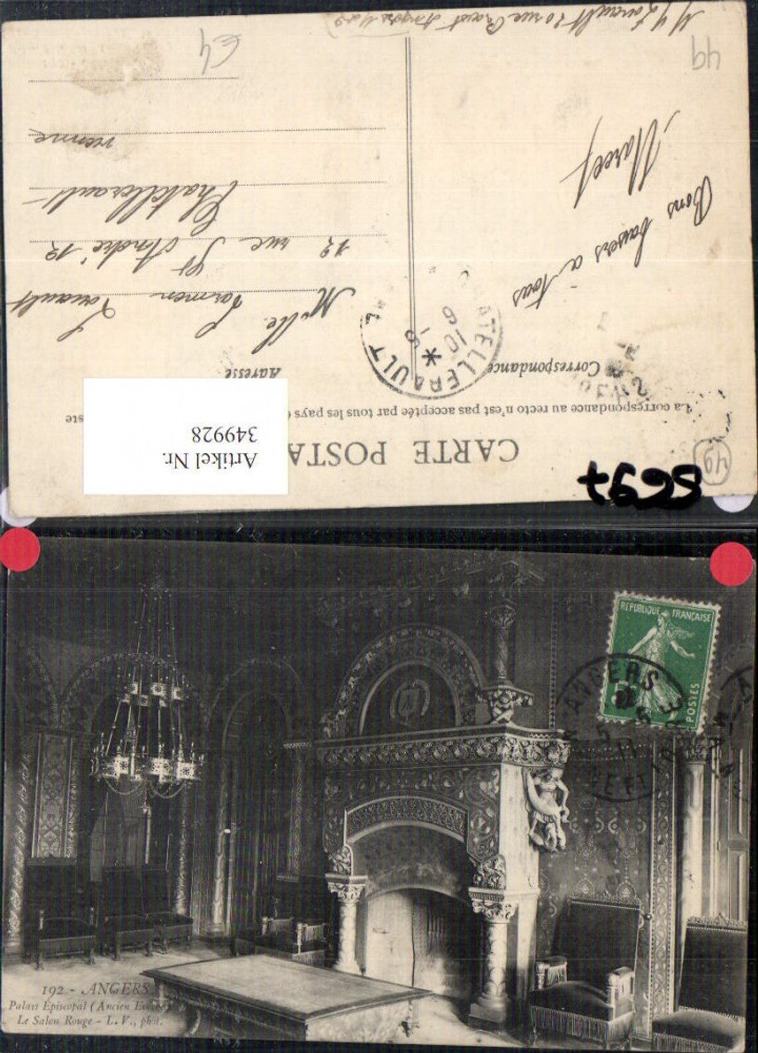 349928,Pays de la Loire Maine-et-Loire Angers Palais Episcopal Le Salon Rouge
