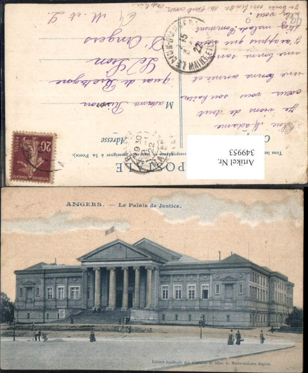 349953,Pays de la Loire Maine-et-Loire Angers Le Palais de Justice Justizpalast
