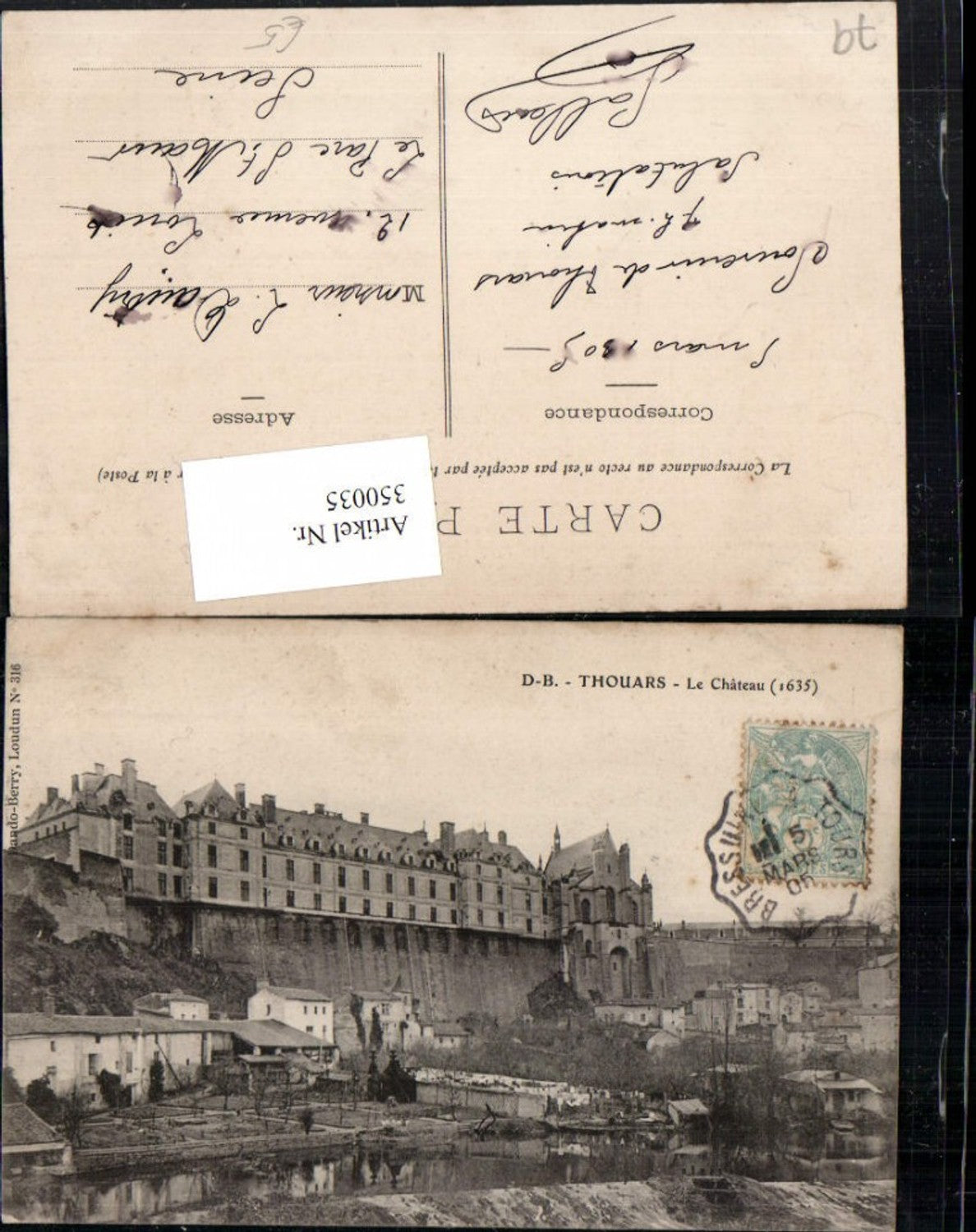 350035,Poitou-Charentes Deux-Sevres Thouars Le Chateau Schloss