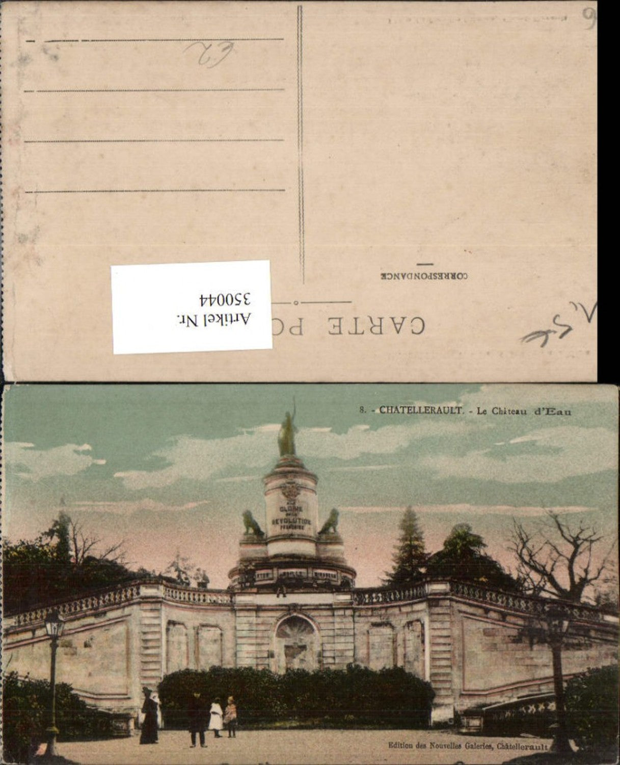 350044,Poitou-Charentes Vienne Chatellerault Le Chateau d'Eau Monument
