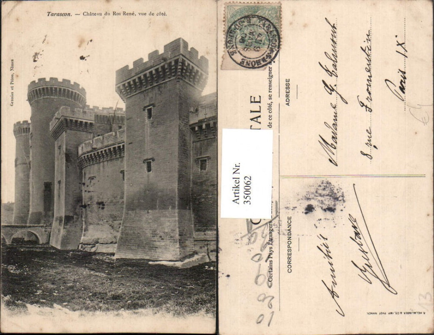 350062,Provence-Alpes-Cote-Azur Bouches-de-Rhone Tarascon Chateau du Roi Rene Schloss