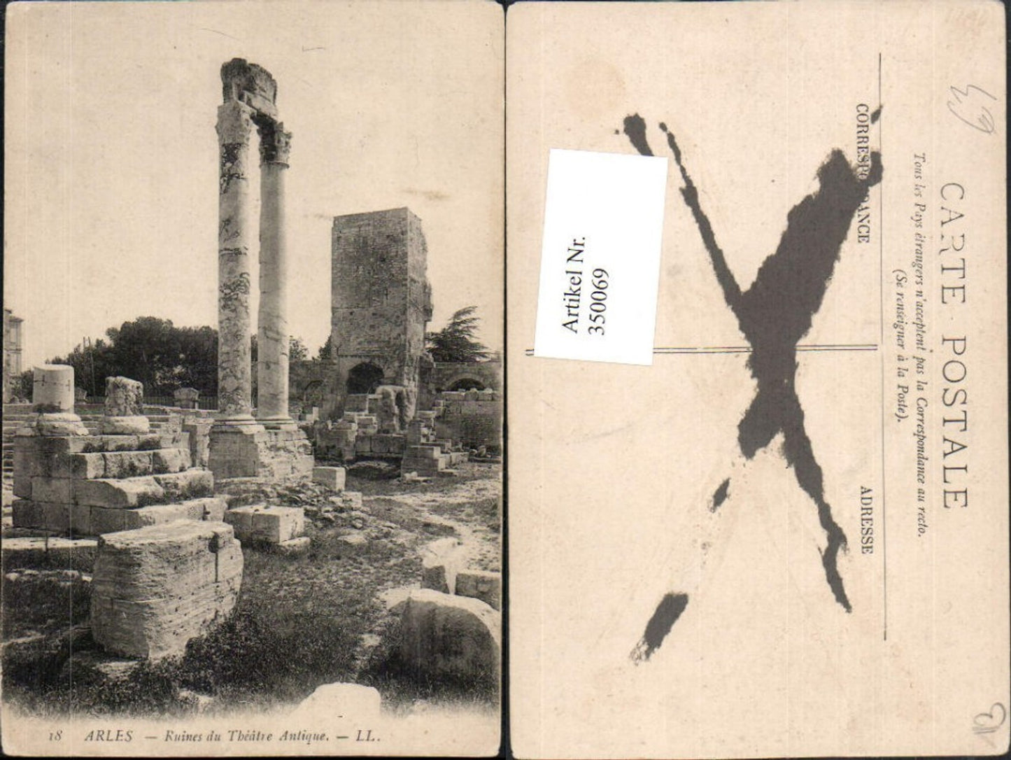 350069,Provence-Alpes-Cote-Azur Bouches-de-Rhone Arles Ruines du Theater Antique Ruine