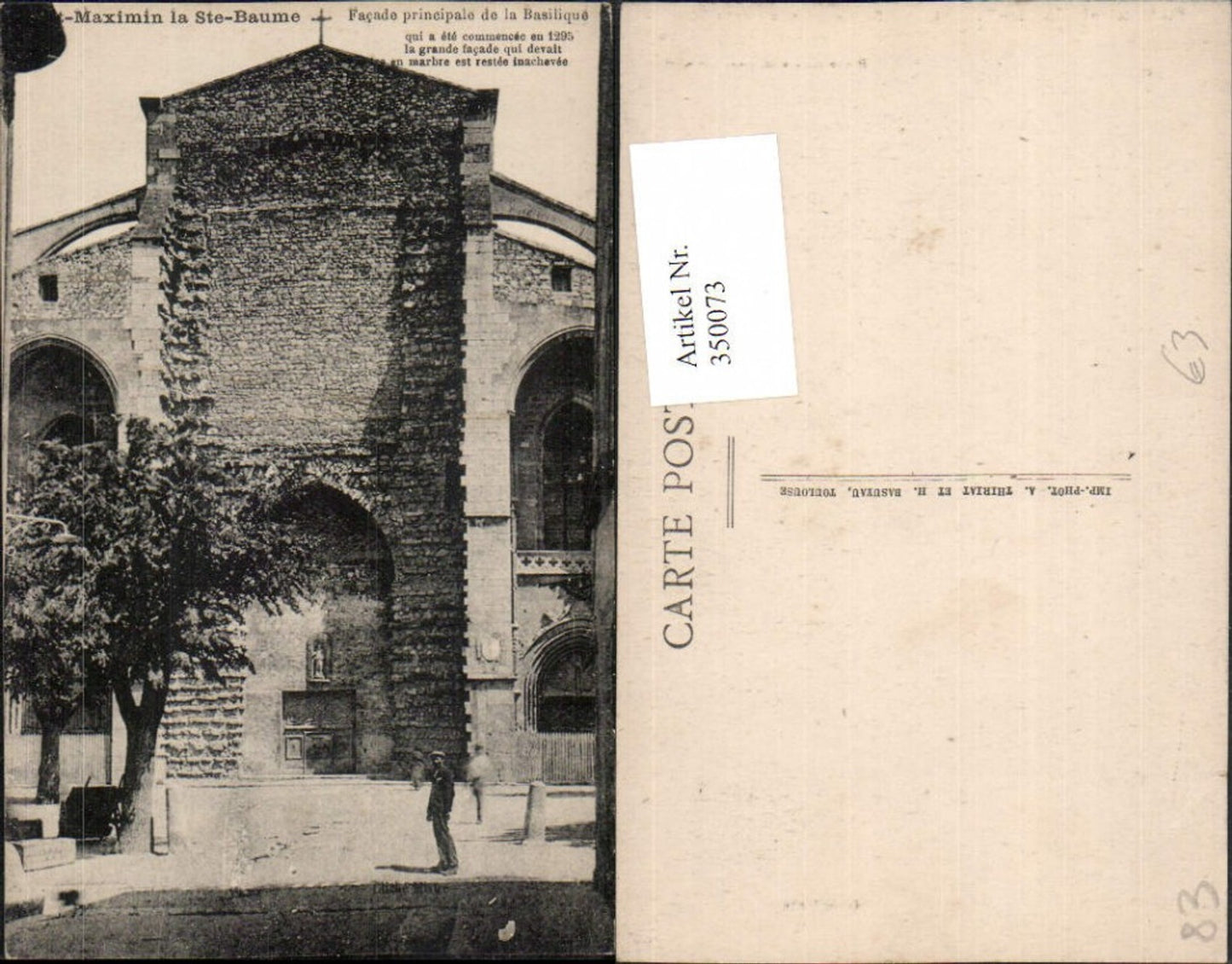350073,Provence-Alpes-Cote-Azur Var Saint-Maximin la Ste-Baume Basilique Kirche