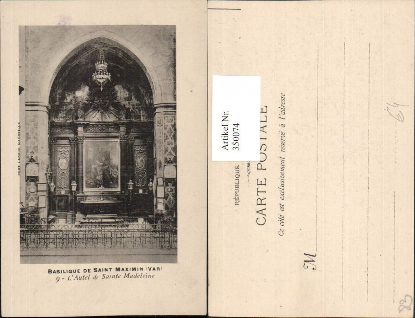 350074,Provence-Alpes-Cote-Azur Var Saint Maximin Basilique Autel Sainte Madeleine Altar