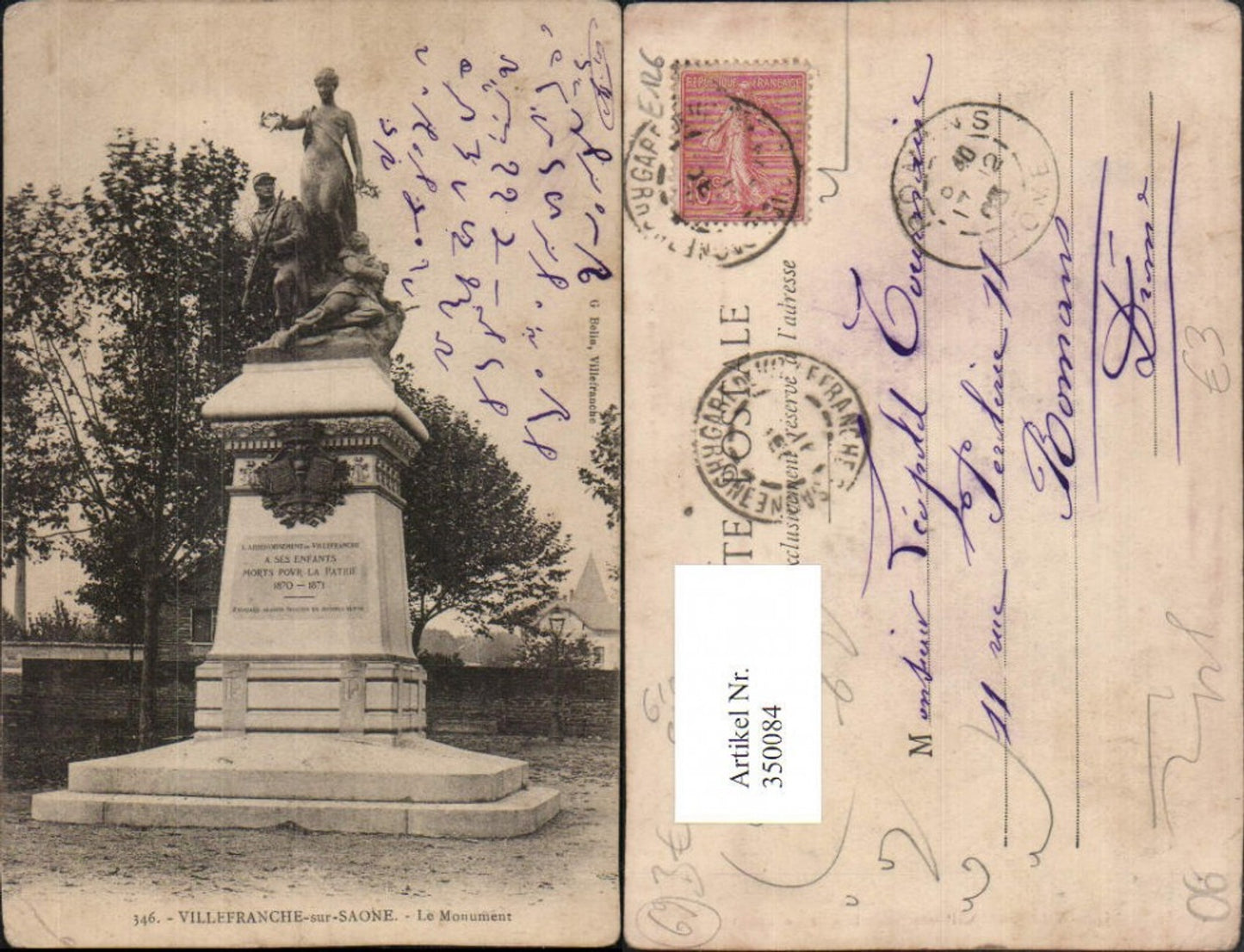 350084,Provence-Alpes-Cote-Azur Alpes-Maritimes Villefranche-sur-Saone Monument