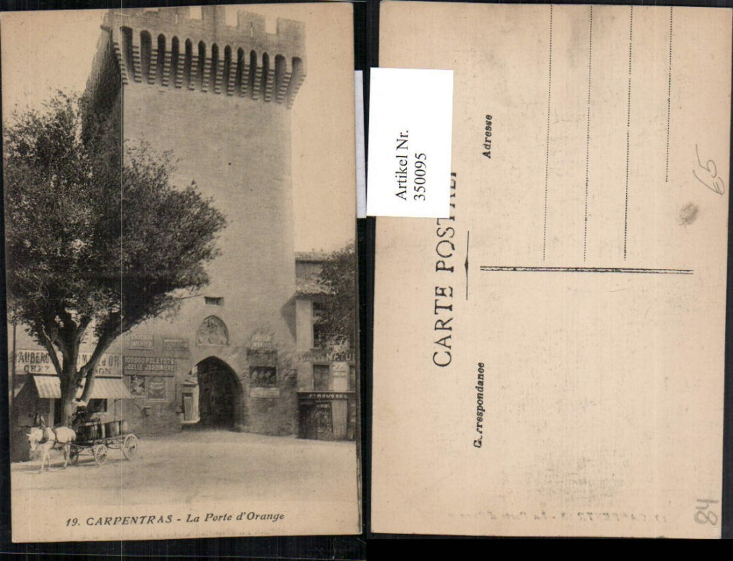 350095,Provence-Alpes-Cote-Azur Vaucluse Carpentras La Porte d'Orange Tor Turm