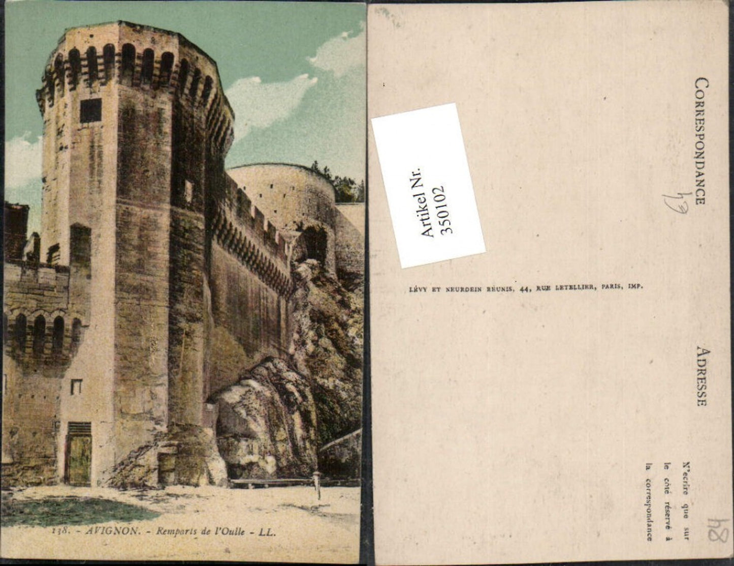 350102,Provence-Alpes-Cote-Azur Vaucluse Avignon Remparts de l'Oulle Mauer Turm