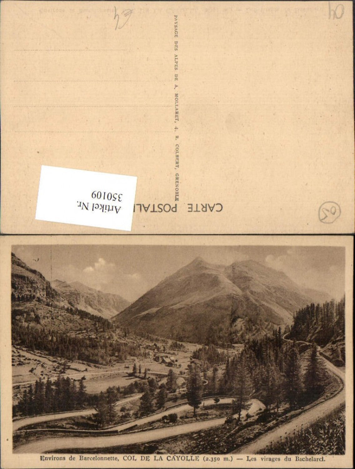 350109,Provence-Alpes-Cote-Azur Prov.  Barcelonnette Col de Cayolle Bergkulisse