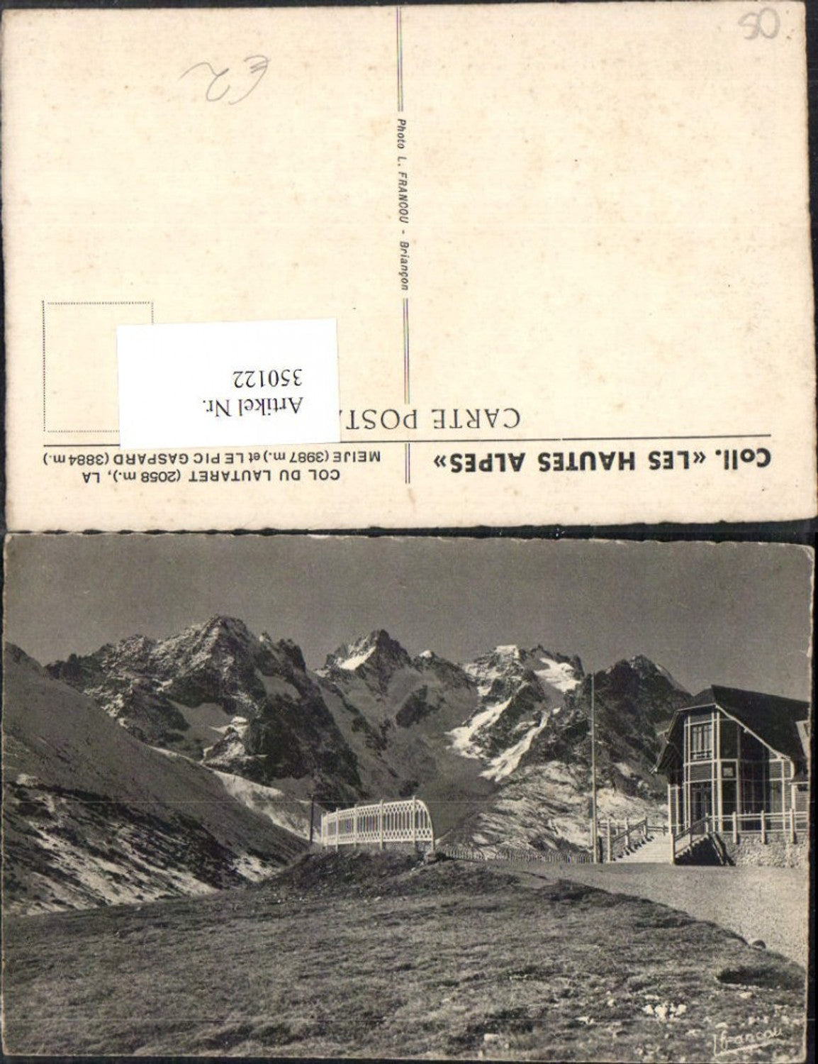 350122,Provence-Alpes-Cote-Azur Hautes-Alpes Col du Lautaret Meije et Pic Gaspard Bergkulisse