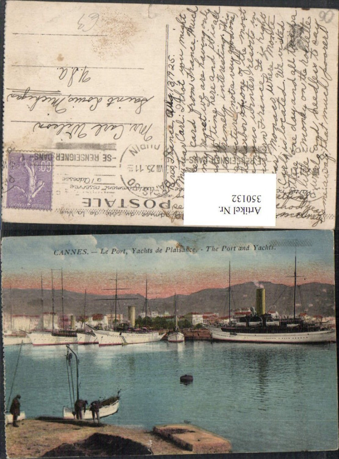 350132,Provence-Alpes-Cote-Azur Alpes-Maritimes Cannes Le Port Yachts de Plaisance Hafen