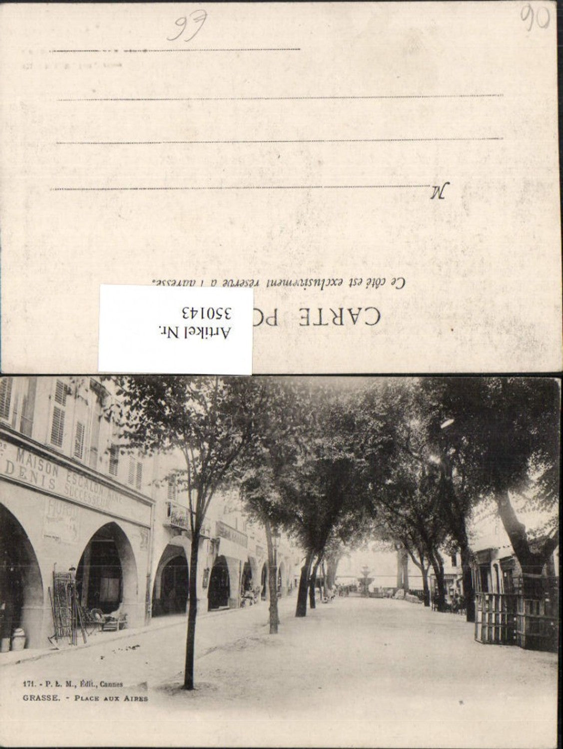 350143,Provence-Alpes-Cote-Azur Alpes-Maritimes Grasse Place aux Aires Straßenansicht
