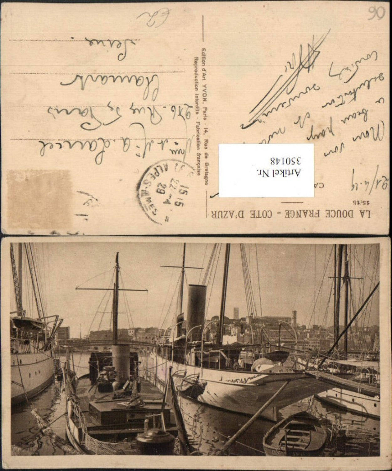350148,Provence-Alpes-Cote-Azur Alpes-Maritimes Cannes Le Port Hafen Dampfer