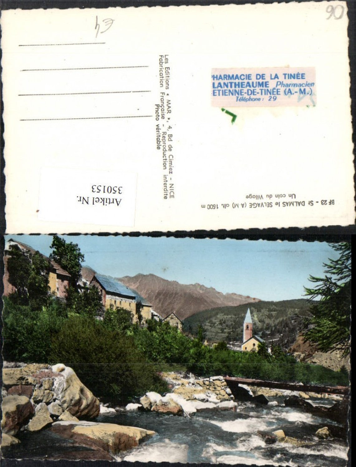350153,Provence-Alpes-Cote-Azur Alpes-Maritimes St Dalmas le Selvage Un coin du Village