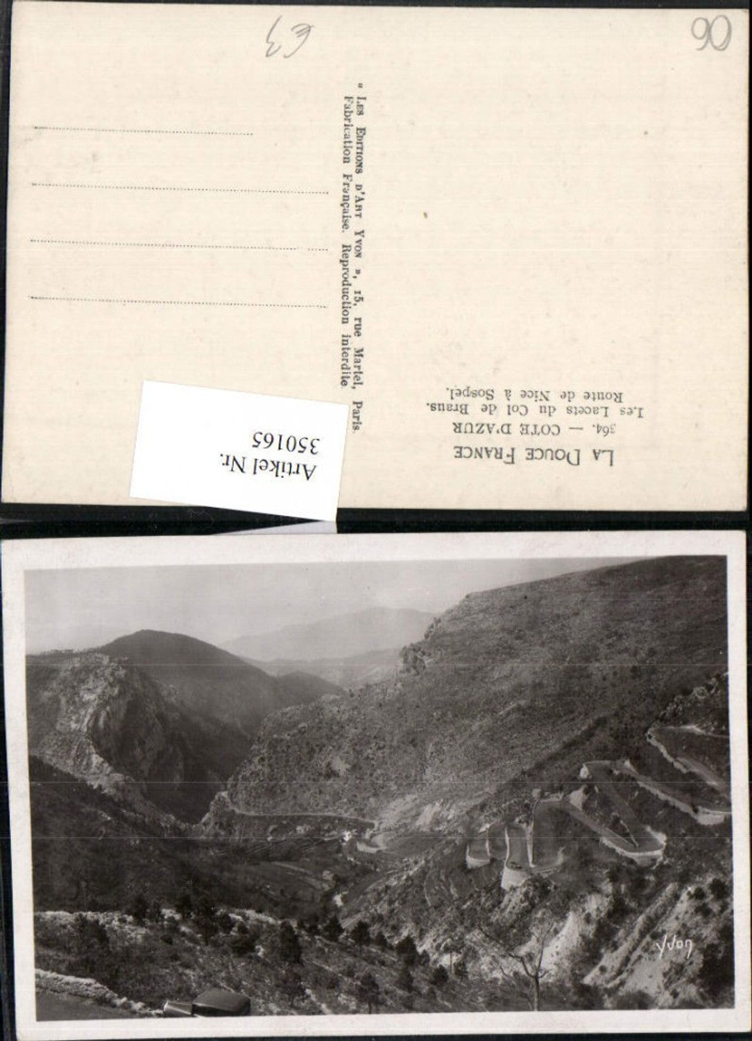 350165,Provence-Alpes-Cote-Azur Alpes-Maritimes Les Lacets du Col de Brauns Route Nice a Sospel