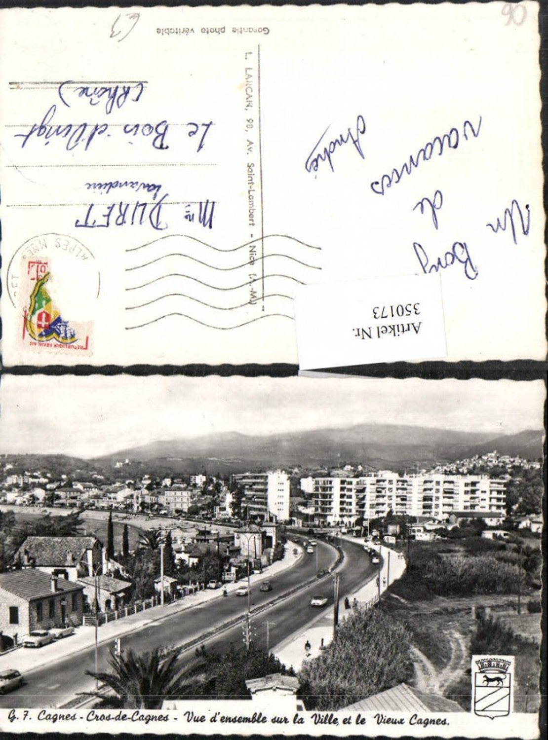350173,Provence-Alpes-Cote-Azur Alpes-Maritimes Cagnes Vue sur la Ville et Cagnes Teilansicht