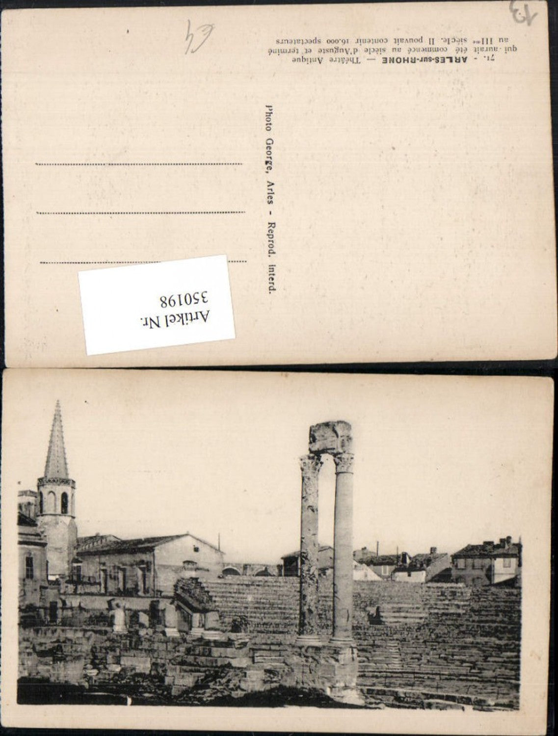 350198,Provence-Alpes-Cote-Azur Bouches-de-Rhone Arles-sur-Rhone Theatre Antique