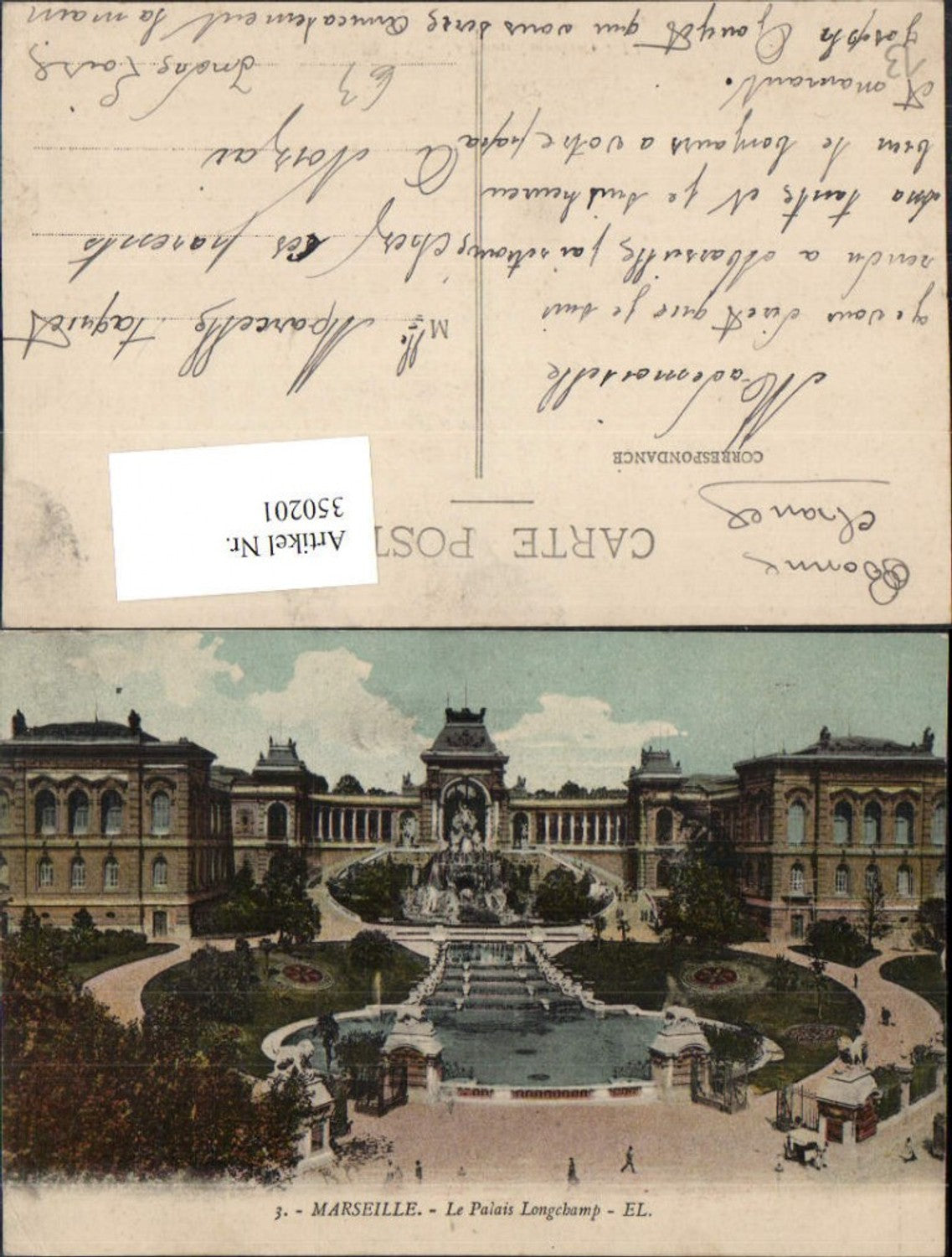 350201,Provence-Alpes-Cote-Azur Bouches-de-Rhone Marseille Le Palais Longchamp