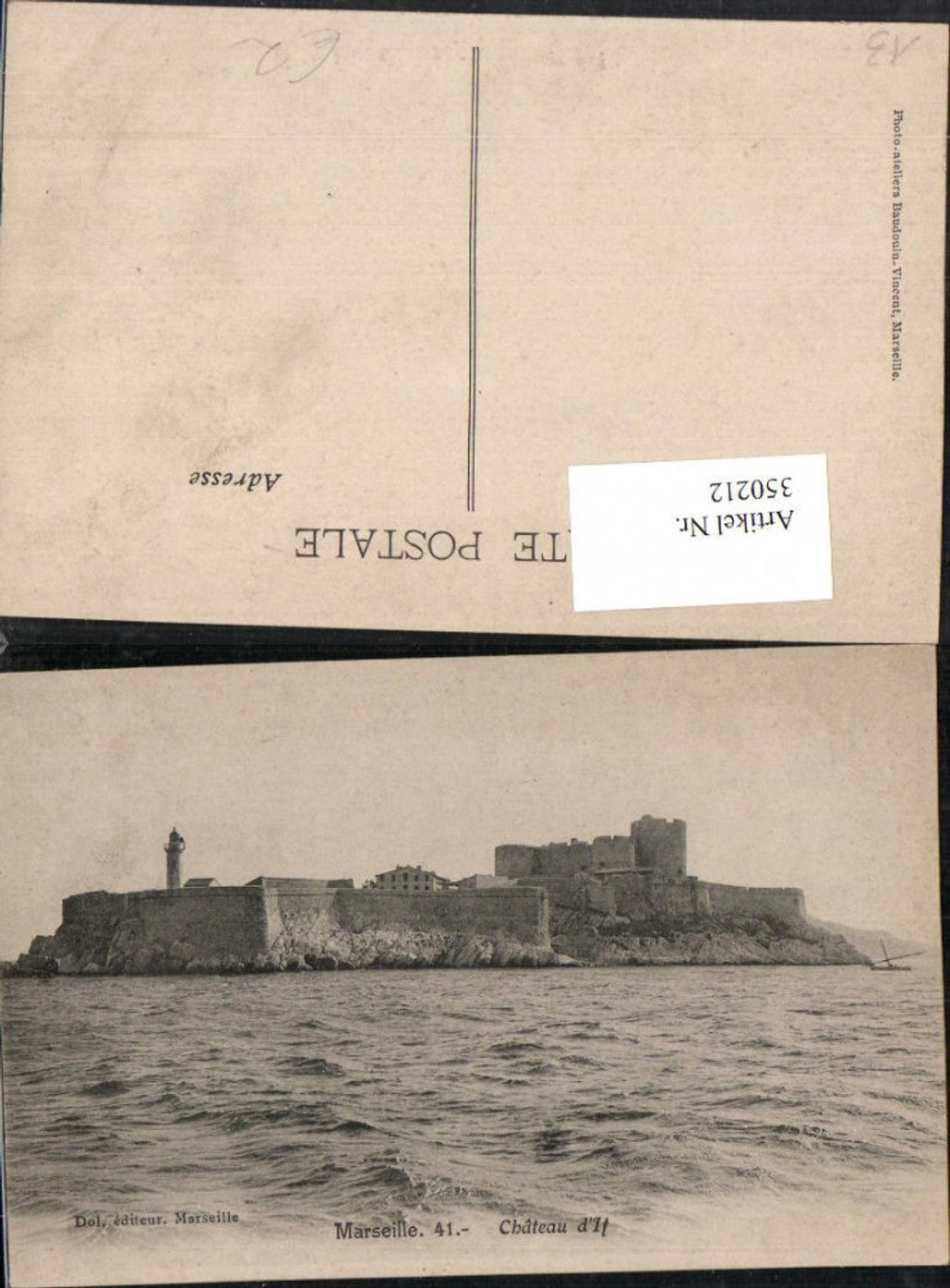 350212,Provence-Alpes-Cote-Azur Bouches-de-Rhone Marseille Chateau d'If Festung Leuchtturm