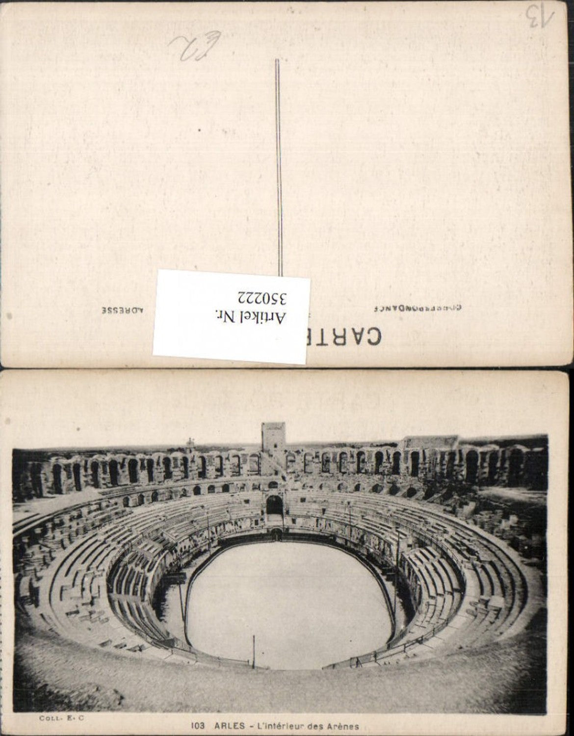 350222,Provence-Alpes-Cote-Azur Bouches-de-Rhone Arles Interieur des Arenes Arena