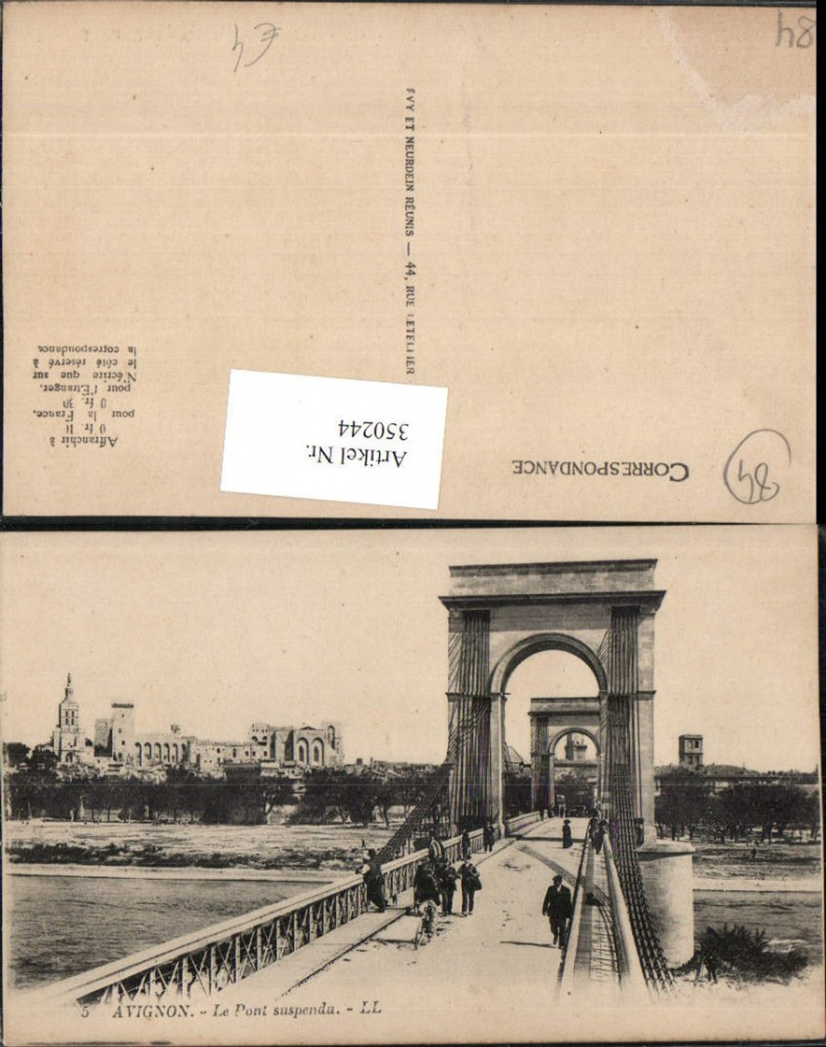 350244,Provence-Alpes-Cote-Azur Vaucluse Avignon Le Pont suspendu Brücke