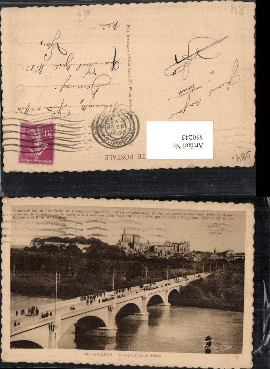 350245,Provence-Alpes-Cote-Azur Vaucluse Avignon Nouveau Pont en Pierre Brücke
