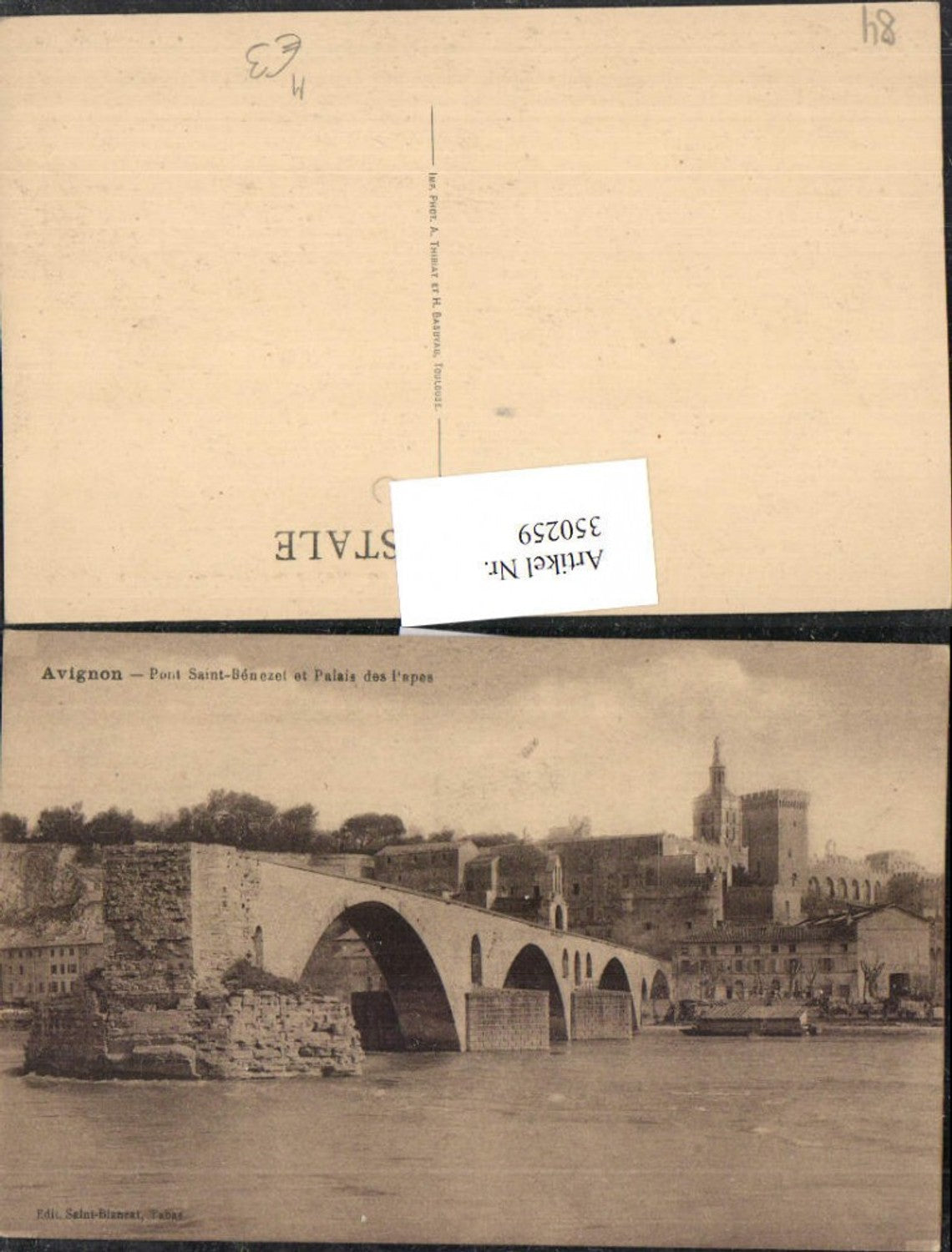 350259,Provence-Alpes-Cote-Azur Vaucluse Avignon Pont Saint-Benezet et Palais Papes Brücke