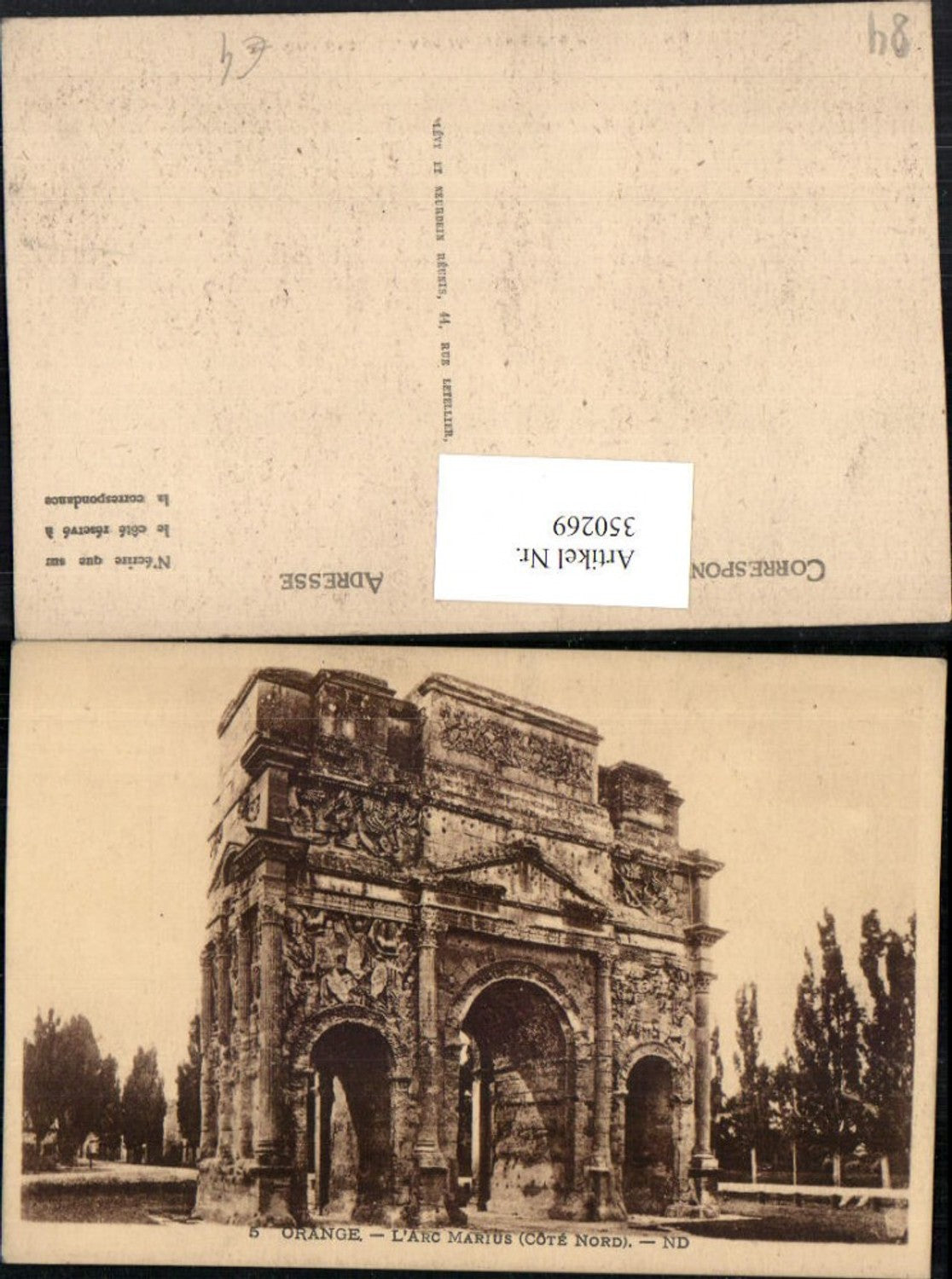 350269,Provence-Alpes-Cote-Azur Vaucluse Orange L'Arc Marius Tor Bogen