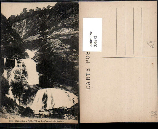 350292,Rhone-Alpes Isere Dauphine Oisans La Cascade de Sarene Wasserfall