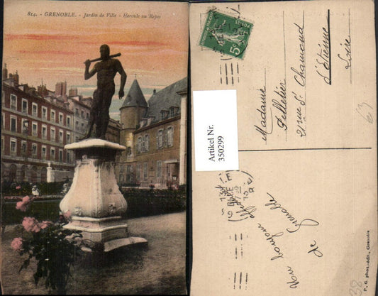 350299,Rhone-Alpes Isere Grenoble Jardin de Ville Hercule au Repos Statue