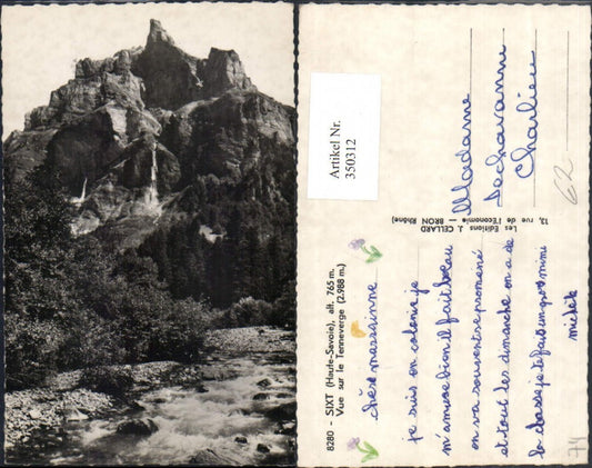 350312,Rhone-Alpes Haute-Savoie Sixt Vue sur le Tenneverge Bergkulisse