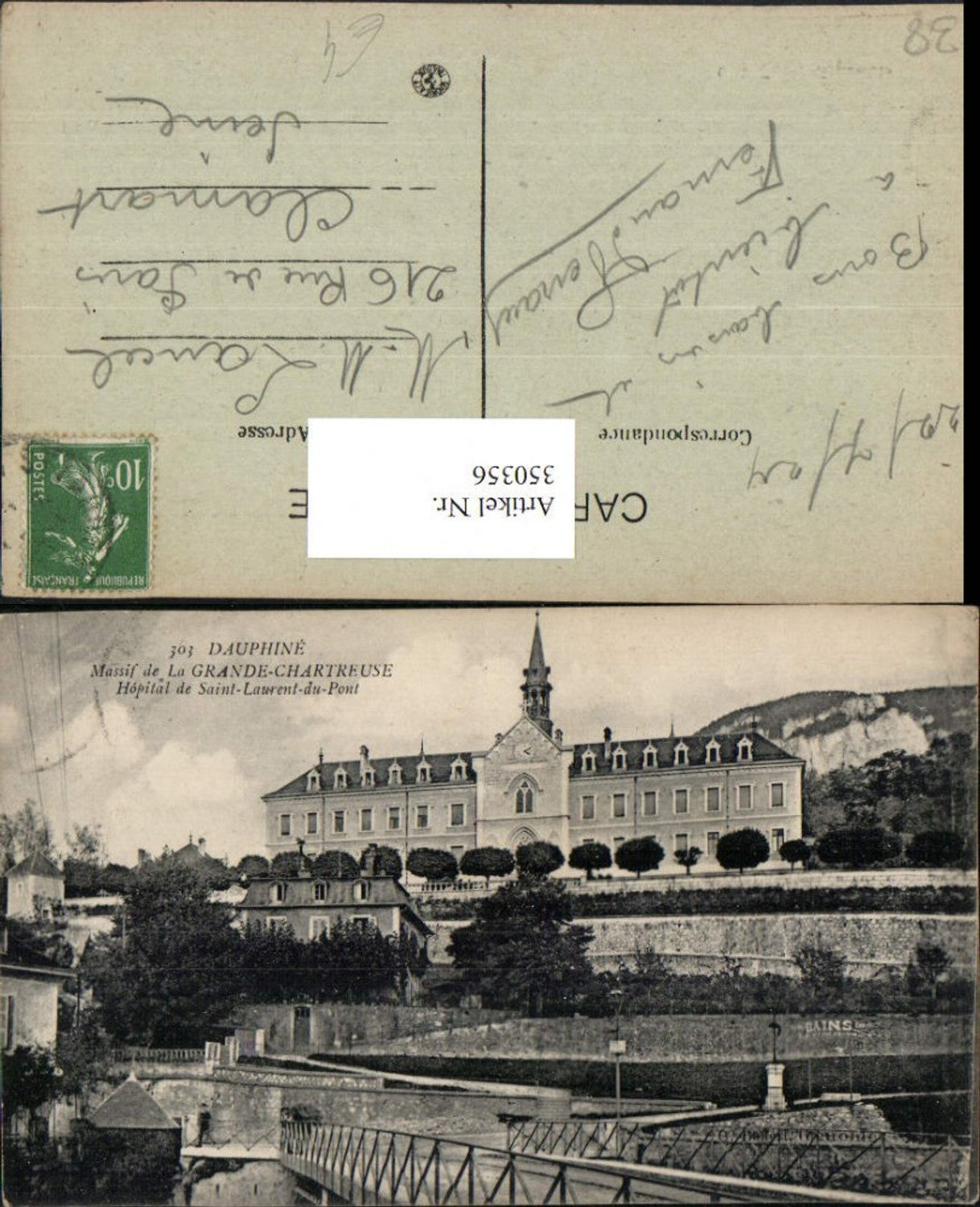350356,Rhone-Alpes Isere Dauphine Massif de la Grande Chartreuse Hopital Saint-Laurent-du-Pont